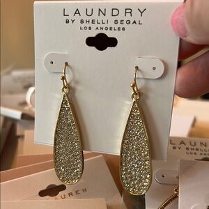 Laundry by Shelli Segal Gold Teardrop Earrings